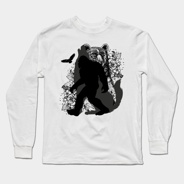 Bigfoot Animals lover Long Sleeve T-Shirt by Tesszero